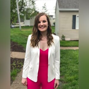 T Tahari Cream Blazer